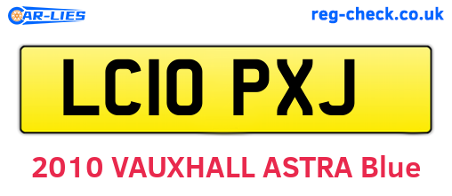 LC10PXJ are the vehicle registration plates.