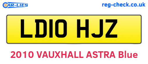 LD10HJZ are the vehicle registration plates.