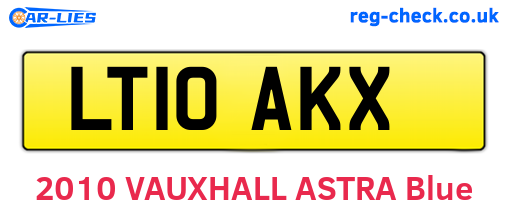 LT10AKX are the vehicle registration plates.