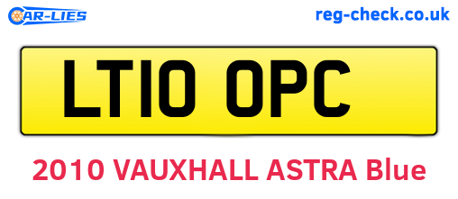 LT10OPC are the vehicle registration plates.