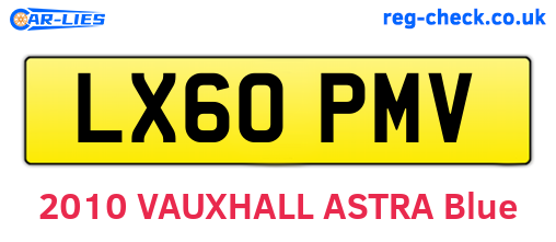 LX60PMV are the vehicle registration plates.