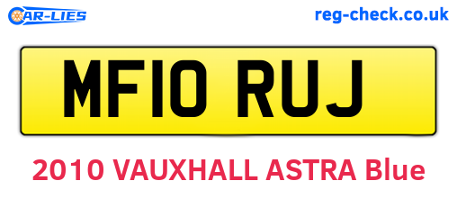 MF10RUJ are the vehicle registration plates.