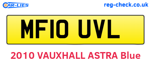 MF10UVL are the vehicle registration plates.