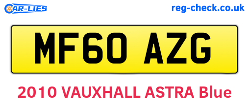 MF60AZG are the vehicle registration plates.