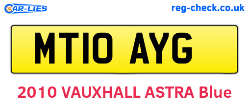 MT10AYG are the vehicle registration plates.