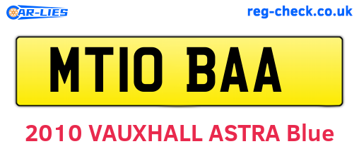MT10BAA are the vehicle registration plates.
