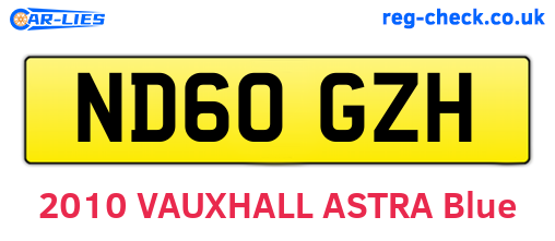 ND60GZH are the vehicle registration plates.