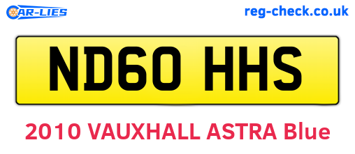ND60HHS are the vehicle registration plates.