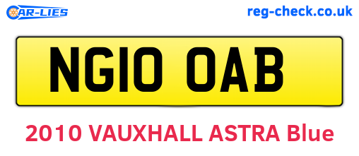 NG10OAB are the vehicle registration plates.
