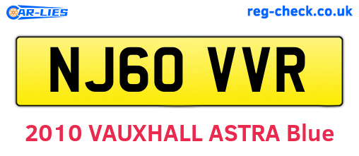 NJ60VVR are the vehicle registration plates.