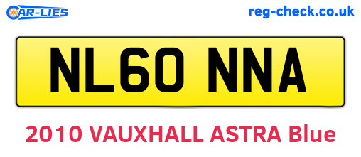 NL60NNA are the vehicle registration plates.