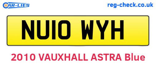 NU10WYH are the vehicle registration plates.