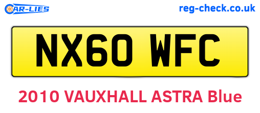 NX60WFC are the vehicle registration plates.