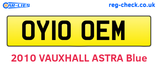 OY10OEM are the vehicle registration plates.