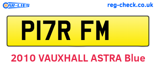 P17RFM are the vehicle registration plates.