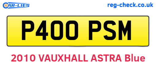 P400PSM are the vehicle registration plates.