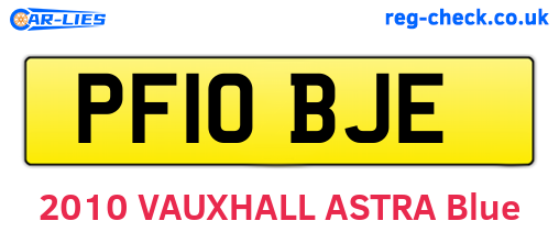PF10BJE are the vehicle registration plates.