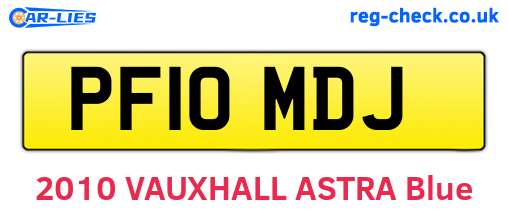PF10MDJ are the vehicle registration plates.