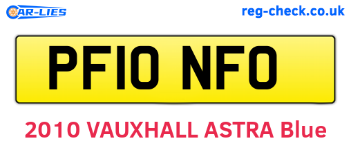 PF10NFO are the vehicle registration plates.