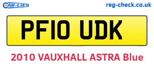 PF10UDK are the vehicle registration plates.