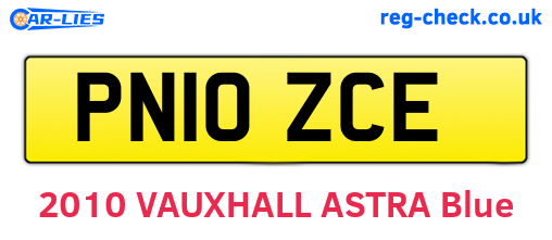 PN10ZCE are the vehicle registration plates.