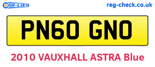 PN60GNO are the vehicle registration plates.
