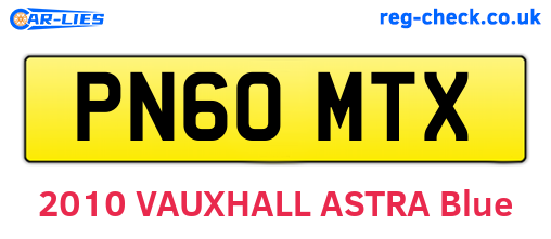 PN60MTX are the vehicle registration plates.