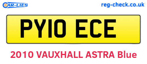 PY10ECE are the vehicle registration plates.