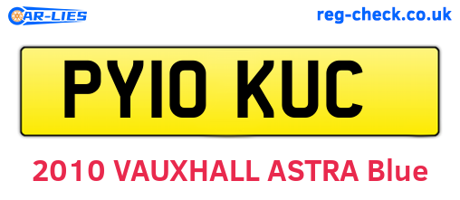 PY10KUC are the vehicle registration plates.
