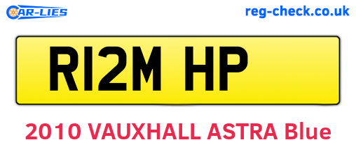 R12MHP are the vehicle registration plates.