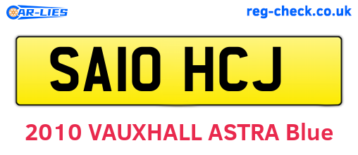 SA10HCJ are the vehicle registration plates.
