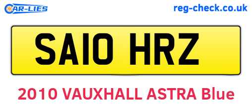 SA10HRZ are the vehicle registration plates.
