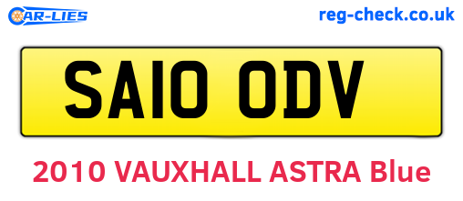 SA10ODV are the vehicle registration plates.
