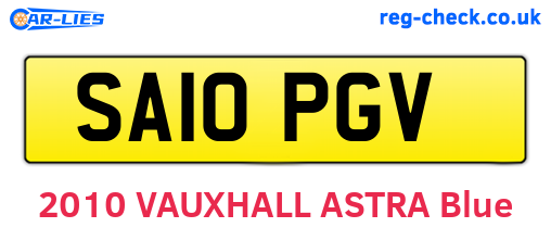 SA10PGV are the vehicle registration plates.