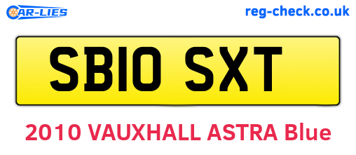 SB10SXT are the vehicle registration plates.
