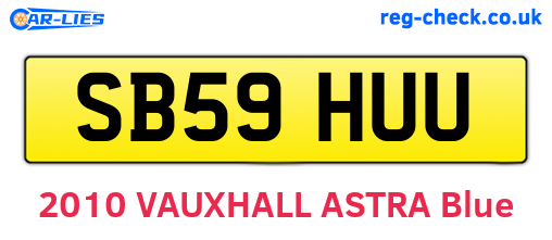 SB59HUU are the vehicle registration plates.