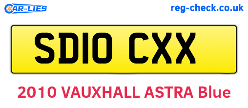 SD10CXX are the vehicle registration plates.
