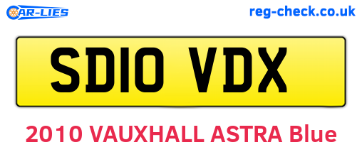 SD10VDX are the vehicle registration plates.