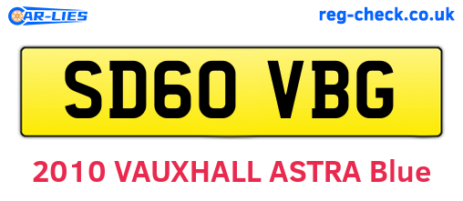 SD60VBG are the vehicle registration plates.