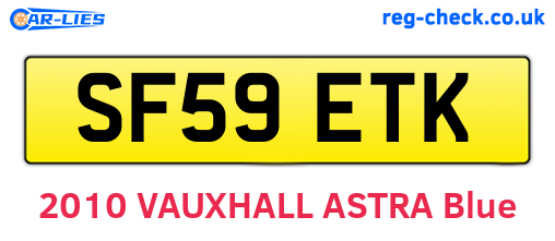 SF59ETK are the vehicle registration plates.