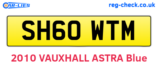 SH60WTM are the vehicle registration plates.