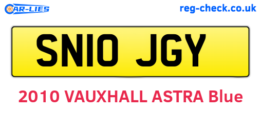 SN10JGY are the vehicle registration plates.