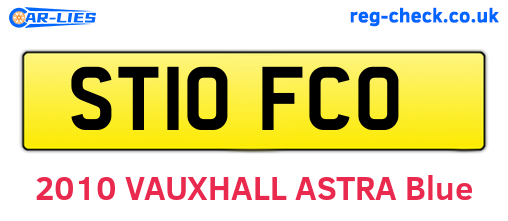 ST10FCO are the vehicle registration plates.