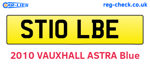 ST10LBE are the vehicle registration plates.