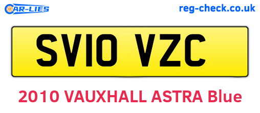 SV10VZC are the vehicle registration plates.