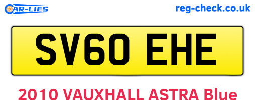 SV60EHE are the vehicle registration plates.
