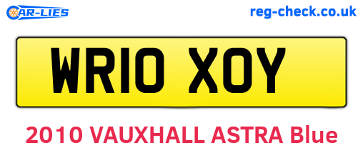 WR10XOY are the vehicle registration plates.