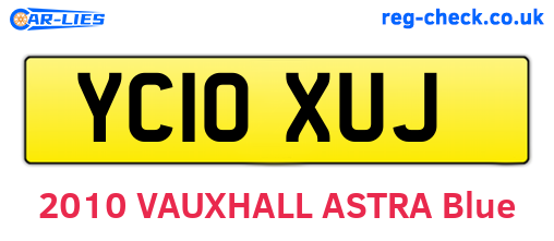 YC10XUJ are the vehicle registration plates.