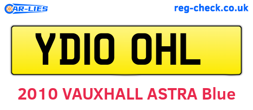YD10OHL are the vehicle registration plates.