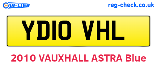 YD10VHL are the vehicle registration plates.